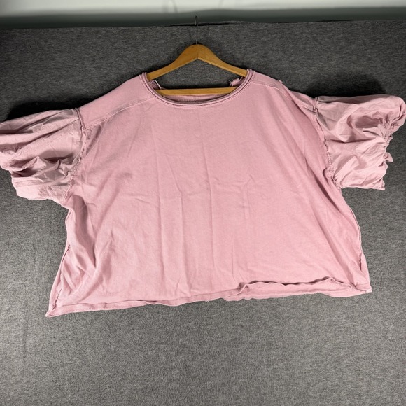 Free People Tops - Free People We The Free Blossom Tee in Mauve Zephyr SZ  Large Boho Boxy Oversize